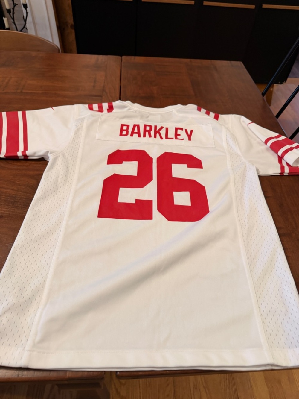 NFL White and Red Kids Jersey Barkley 26